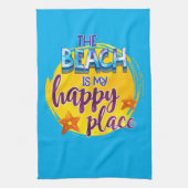 ザビーチマイハッピープレイス引用文海シーおもしろい キッチンタオル (縦)