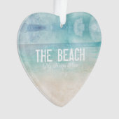 ザビーチマイハッピープレイス海サンドウォーターラブ オーナメント (正面)