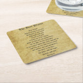 ザビール祈りの言葉 スクエアペーパーコースター (アングル)