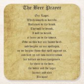 ザビール祈りの言葉 スクエアペーパーコースター (正面)