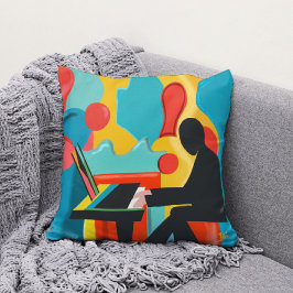 ザピアニスト – オリジナル油彩画 クッション