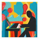 ザピアニスト – オリジナル油彩画 フォトプリント            (正面)