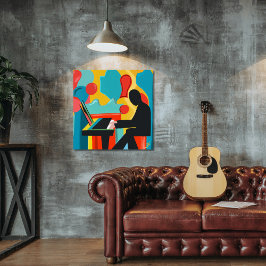 ザピアニスト – オリジナル油彩画 フォトプリント           