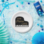 ザピアノライフグランドピアノ ペーパープレート (パーティー)