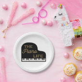 ザピアノライフグランドピアノ ペーパープレート (パーティー)