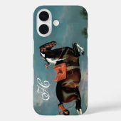 ザピエボルド馬"セヒーロ'飼育モノグラム Case-Mate iPhoneケース (裏面)