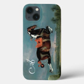 ザピエボルド馬"セヒーロ'飼育モノグラム Case-Mate iPhoneケース (裏面)