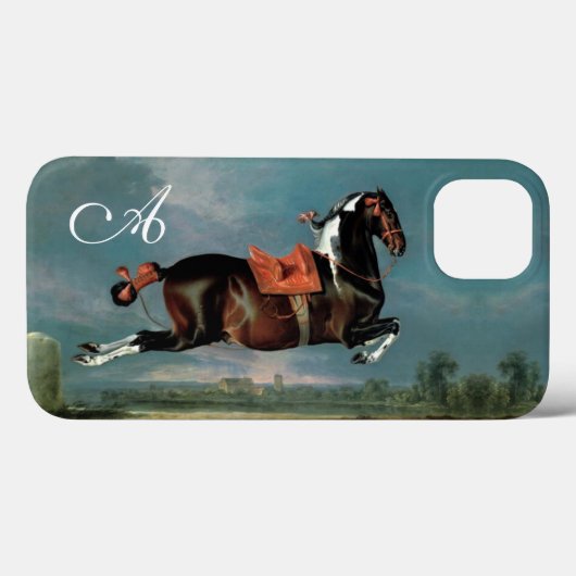 ザピエボルド馬"セヒーロ'飼育モノグラム Case-Mate iPhoneケース (裏面 (横))