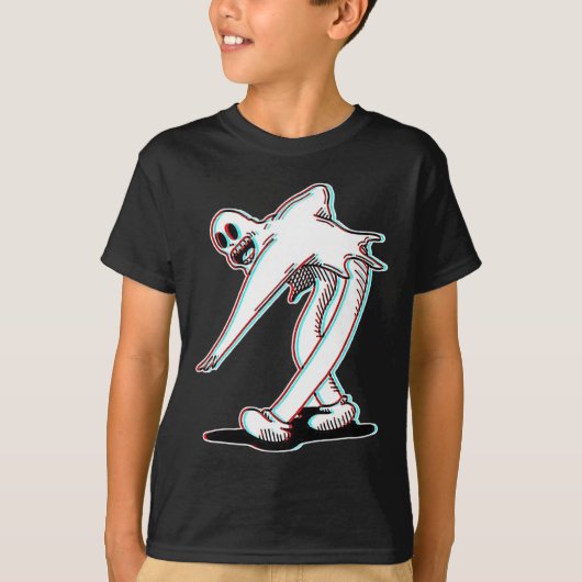 ザピエロ幽霊グリッチ踊り Tシャツ (正面)