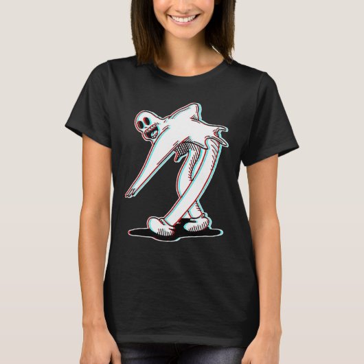 ザピエロ幽霊グリッチ踊り Tシャツ (正面)