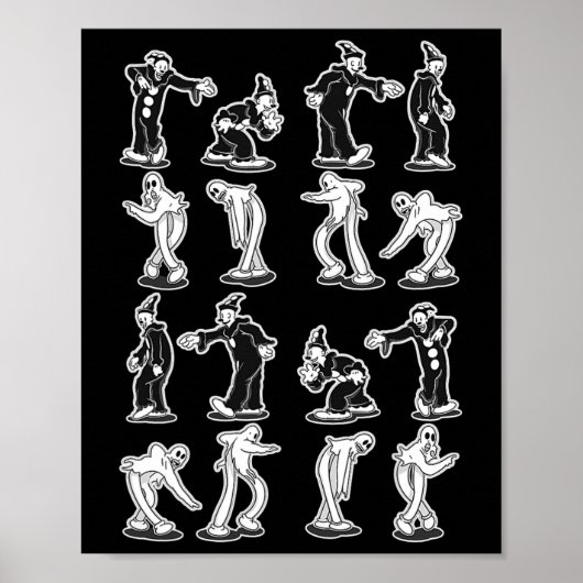 ザピエロ幽霊不気味ツーステップダンス ポスター (正面)