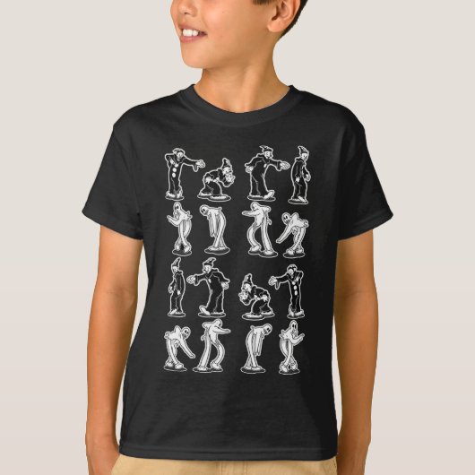 ザピエロ幽霊不気味ツーステップダンス Tシャツ (正面)