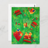 ザピクニクコンテンポラリーアートアクリル絵画ズ ポストカード (正面/裏面)