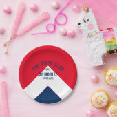 ザピステクラブネイビーレッドカスタムウィンタースキーパーティー ペーパープレート (パーティー)