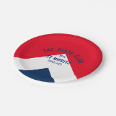 ザピステクラブネイビーレッドカスタムウィンタースキーパーティー ペーパープレート (アングル)