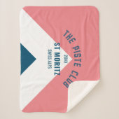 ザピステクラブピンクブルーカスタムウィンタースキー シェルパブランケット (正面)