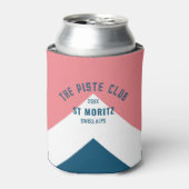 ザピステクラブピンクホワイトブルーピークウィンタースキー 缶クーラー (缶正面)