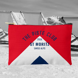 ザピステクラブレッドネイビーカスタムウィンタースキー アクセサリーポーチ