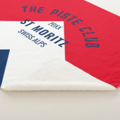 ザピステクラブレッドネイビーカスタムウィンタースキー シェルパブランケット (3/4)