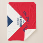 ザピステクラブレッドネイビーカスタムウィンタースキー シェルパブランケット (正面)