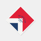 ザピステクラブレッドネイビーカスタムウィンタースキー スタンダードカクテルナプキン (角)