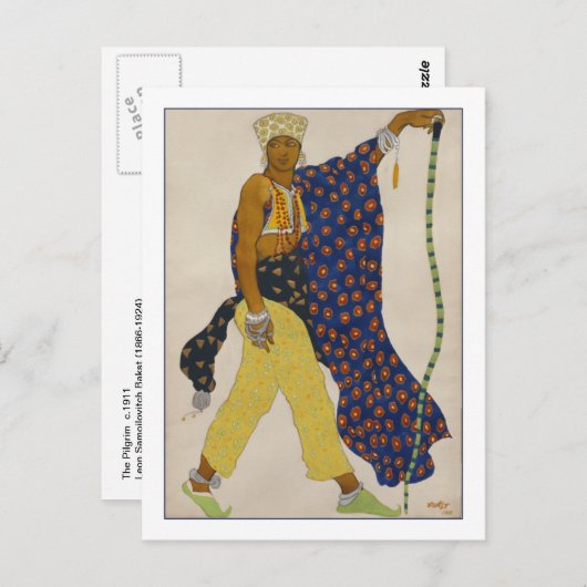 ザピルグリムバイレオンバクスト衣装イラストレーション ポストカード (正面/裏面)