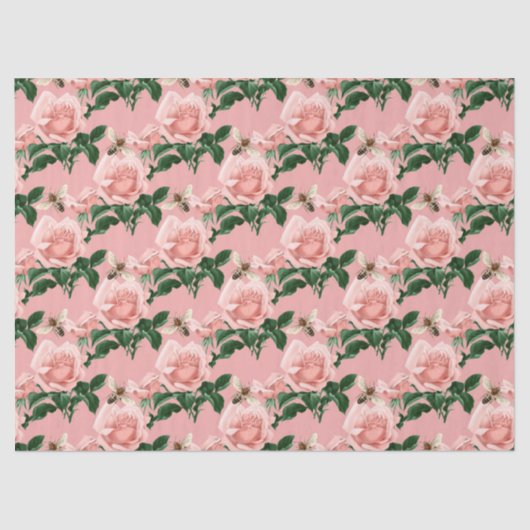 ザピンクと金ゴールドビー系デザイン16ティッシュペーパー 薄葉紙 (正面)