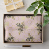 ザピンクと金ゴールドビー系デザイン1 薄葉紙 (ギフト)