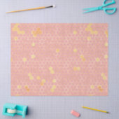 ザピンクと金ゴールドビー系デザイン2 薄葉紙 (クラフト)