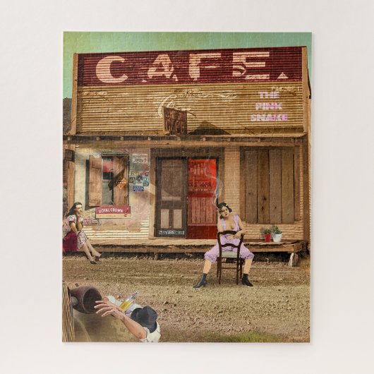 ザピンクのヘビ ジグソーパズル (縦)