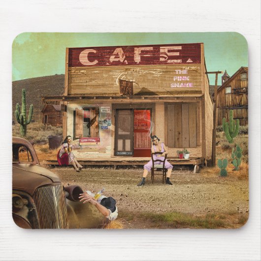 ザピンクのヘビ マウスパッド (正面)