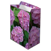 ザピンクのホテンシア紫陽花の茂み ミディアムペーパーバッグ (裏面アングル)