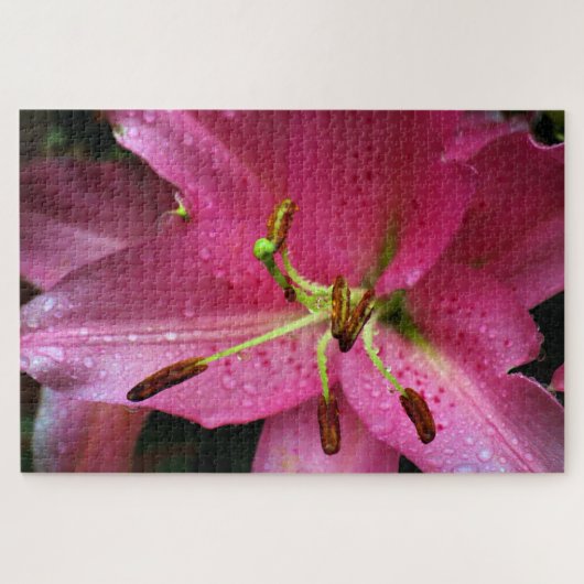 ザピンクのユリ ジグソーパズル (横)