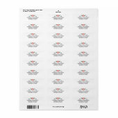 ザピンクの花の花束エレガントな結婚式 ラベル (フルシート)