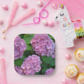 ザピンクホルテンシアアジサイ ペーパープレート (パーティー)