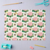 ザピンク&金ゴールドビー系デザイン4 薄葉紙 (クラフト)