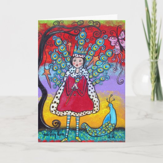 ザピーコッククイーンハッピーバースデーカード カード (正面)