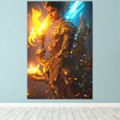 ザピーコックドラゴン008 キャンバスプリント (インサイチュ (ウッドフロア))