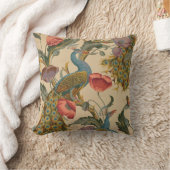 ザピーコックパターンアールヌーボー1890 クッション (ブランケット)