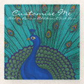 ザピーコック ガラスコースター (正面)