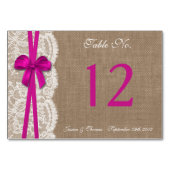 ザピ素朴ックボウ結婚コレクション テーブルナンバー (裏面)