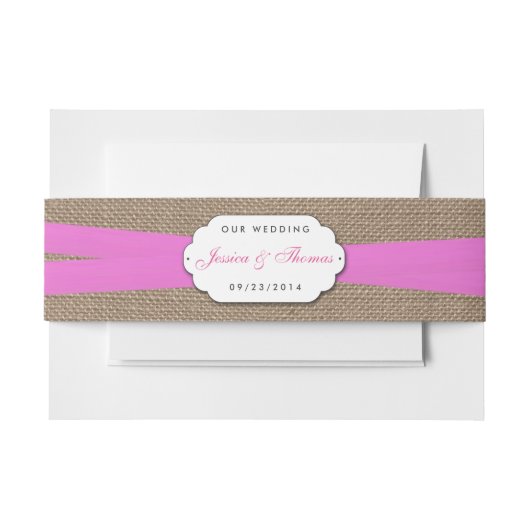 ザピ素朴ックボウ結婚コレクション 招待状ベリーバンド (正面例)