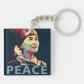 ザファイターアウンサンスーキキーチェパーソナライズされたーン キーホルダー (裏面)