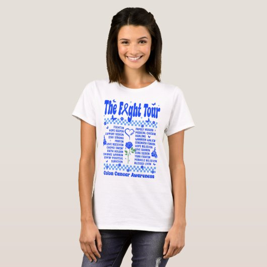 ザファイトツアー結腸がん認識度 Tシャツ (正面フル)