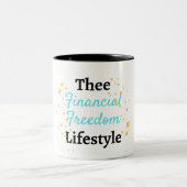 ザファイナンシャルフリーダムライフスタイルコーヒーマグ ツートーンマグカップ (中央)