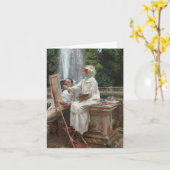 ザファウンテンヴィラトルロニア折り畳みグリーティングカード カード (黄色い花)