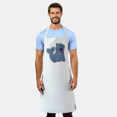 ザファブリックシールアットザズルマスコットロゴキャラクター エプロン (着用した状態)