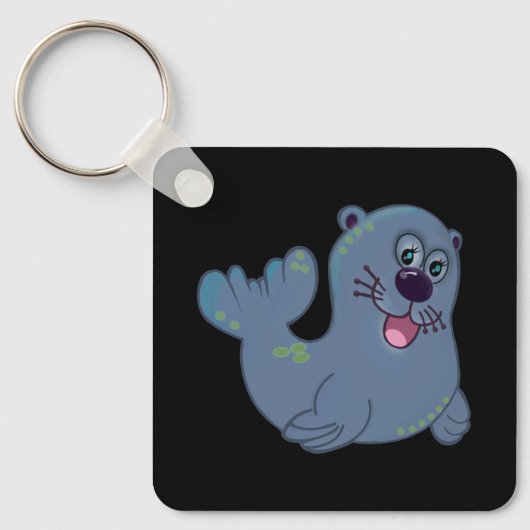 ザファブリックシールアットザズルマスコットロゴキャラクター キーホルダー (正面)