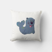 ザファブリックシールアットザズルマスコットロゴキャラクター クッション (正面)