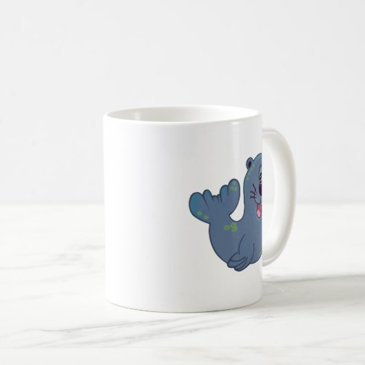 ザファブリックシールアットザズルマスコットロゴキャラクター コーヒーマグカップ (正面右)